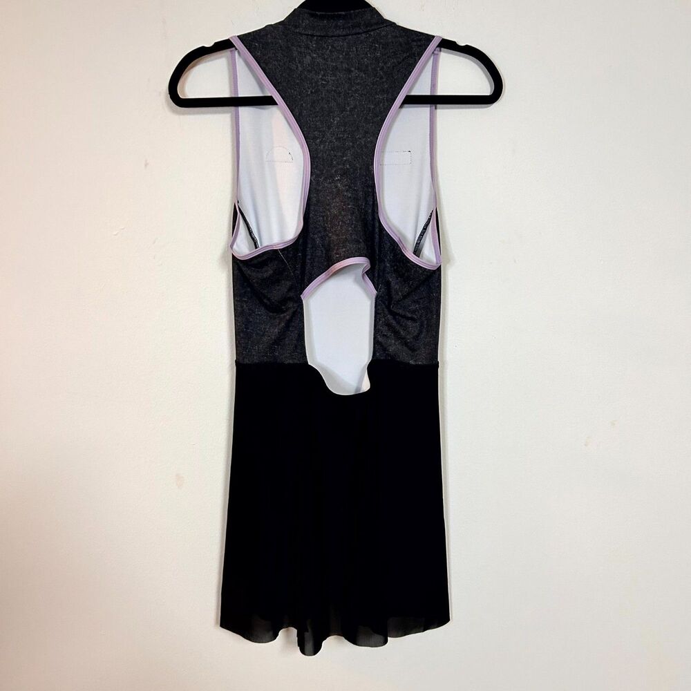 Ellesse Teasel Tennis Dress Women 10 Black Denim Racerback Sleeveless Active NWT - Picture 2 of 14